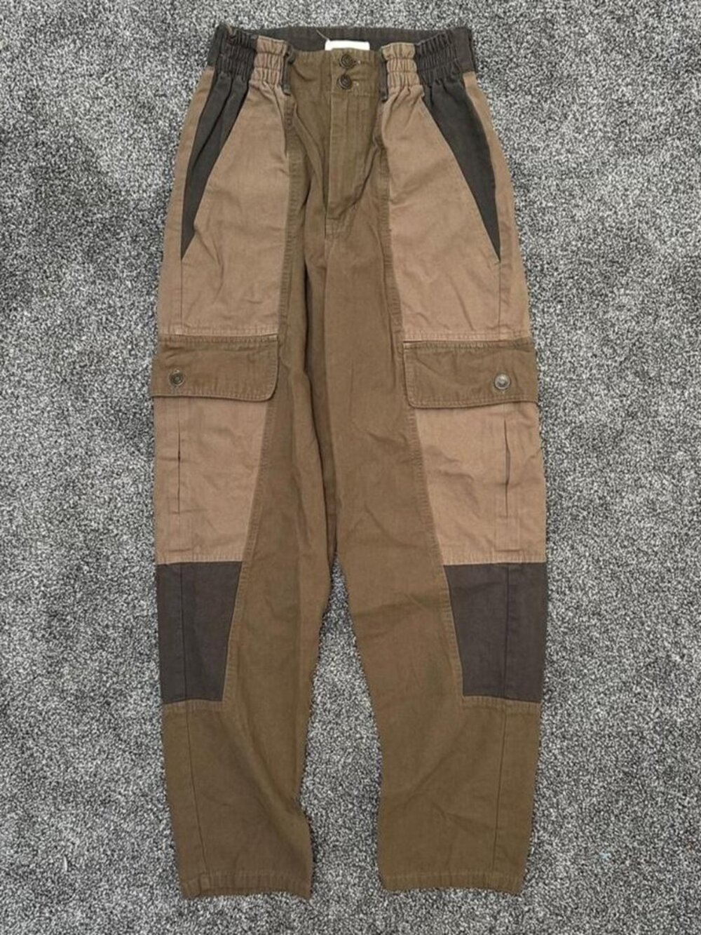 Gilded Intent Buckle Cargo Color Blocked Pants
